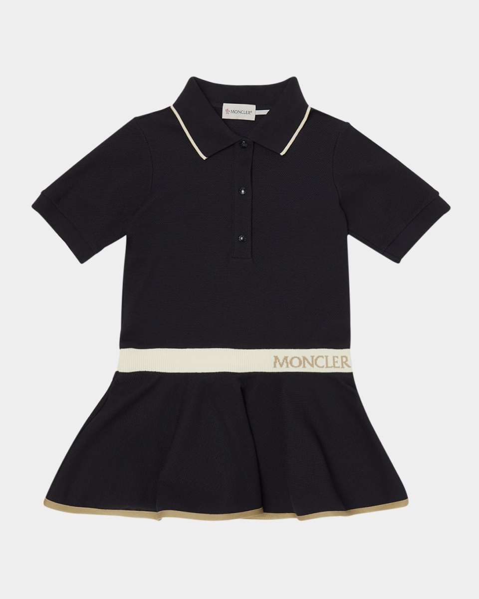 Girl's Logo-Print Polo Dress, Size 8-